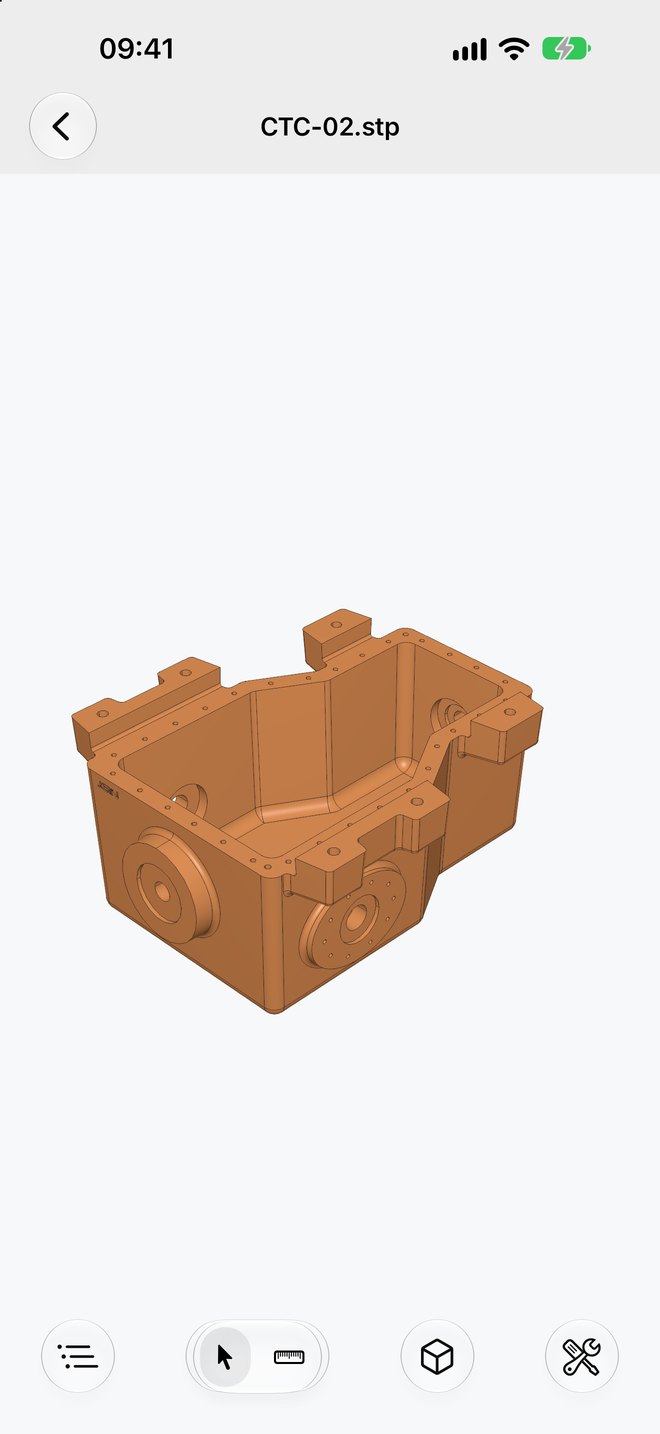 Milled housing in the 3D view