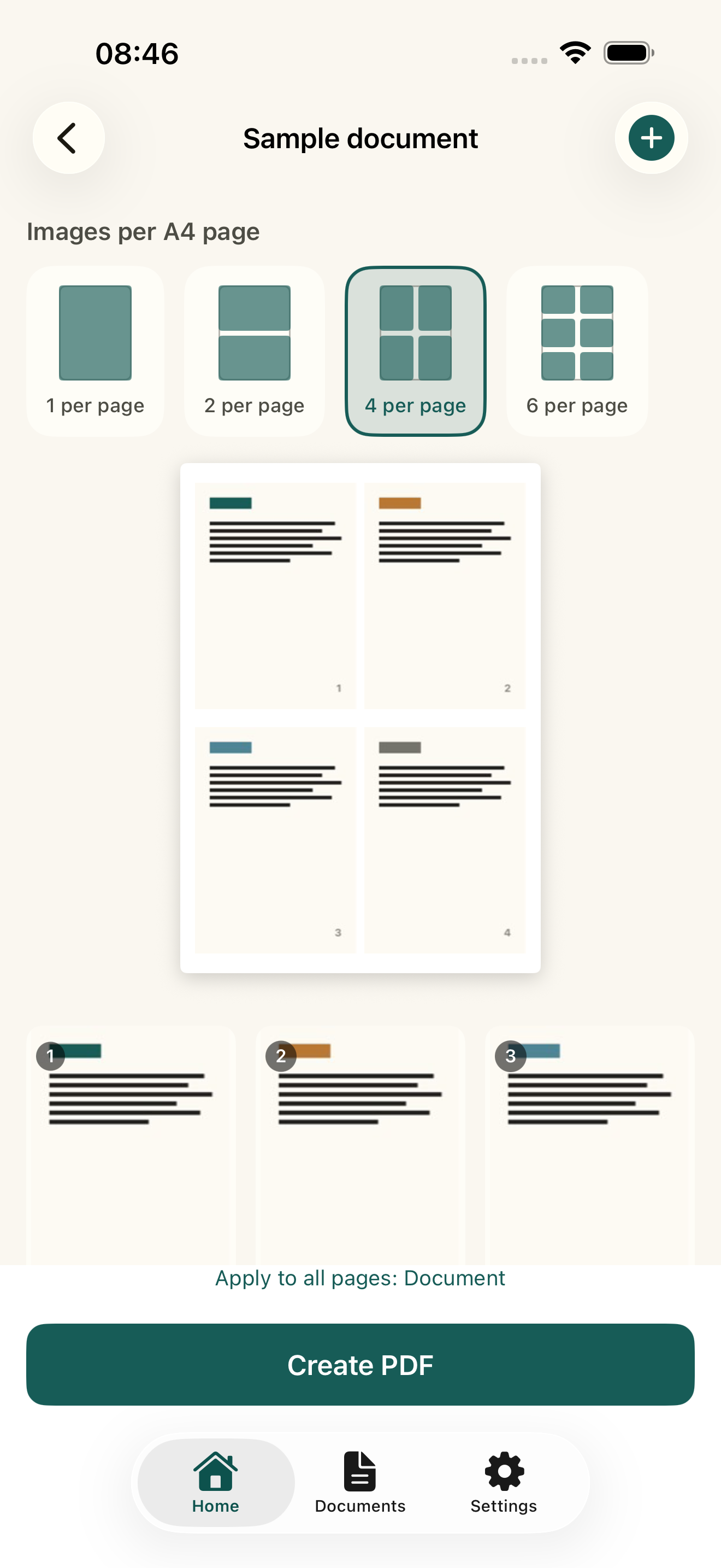 Editor with layout picker and sheet preview